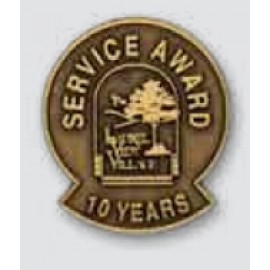 Custom Shield Antique Finish Die Struck Lapel Pin (3/4"x3/4")