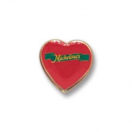 Heart Printed Stock Lapel Pin Custom Imprinted