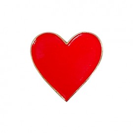 Emoji heart pin with Logo