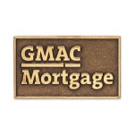Personalized Rectangle Antique Finish Die Struck Lapel Pin (5/8"x1")
