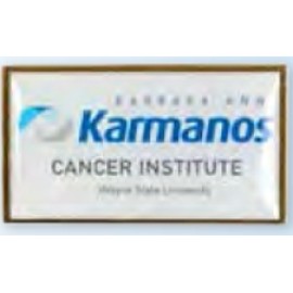 Logo Printed Square Corners Rectangle Printed Stock Lapel Pin (1 9/16"x1 17/32")