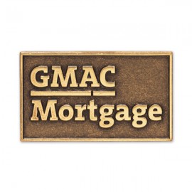 Custom Rectangle Antique Finish Die Struck Lapel Pin (5/8"x1")
