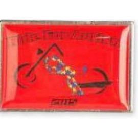 Wisconsin Printed Stock Lapel Pin Logo Printed  Wisconsin Printed Stock Lapel Pin Logo Printed