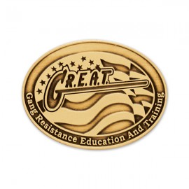Personalized Oval Antique Finish Die Struck Lapel Pin (7/8"x1")  Personalized Oval Antique Finish Die Struck Lapel Pin (7/8"x1")
