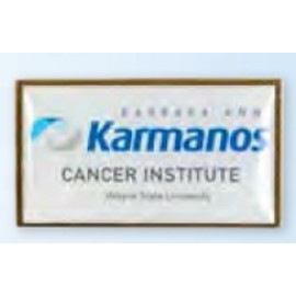 Personalized Radius Corners Rectangle Printed Stock Lapel Pin (1 23/32"x3/4")  Personalized Radius Corners Rectangle Printed Stock Lapel Pin (1 23/32"x3/4")