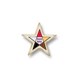 Logo Printed Star Printed Stock Lapel Pin