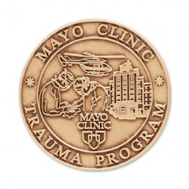 Promotional Circle Antique Finish Die Struck Lapel Pin (7/8")