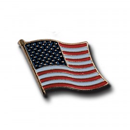 USA Flag Pin w/ 1" Clutch Back with Logo