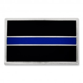 Personalized Thin Blue Line Rectangle Pin