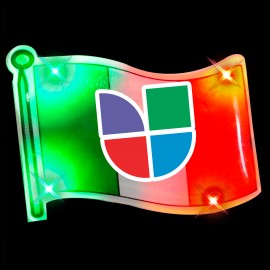 Promotional Mexican Flag Flashing Pin - Domestic Print