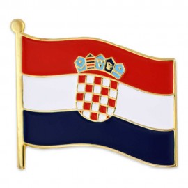 Croatia Flag Lapel Pin with Logo