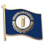 Kentucky State Flag Pin with Logo