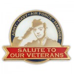 Custom Salute to Veterans Pin