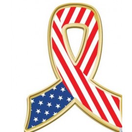 Quick Ship Awareness USA Flag Pin Custom Imprinted  Quick Ship Awareness USA Flag Pin Custom Imprinted