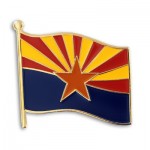 Arizona State Flag Pin with Logo