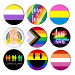 Gay Pride Tinplate Badge with Logo