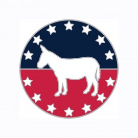 Democratic Party Lapel Pin - Stock with Logo