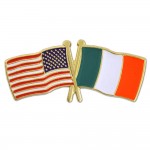 USA & Ireland Flag Pin with Logo