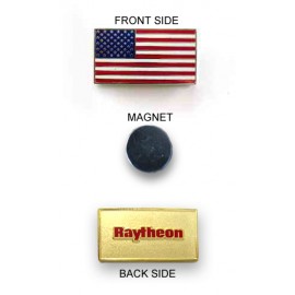 USA Mag Flag Double Sided Pin with Logo