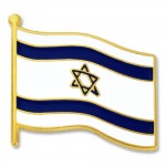 Israel Flag Pin with Logo