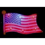 Promotional Wavy American Flag Flash Lapel Pin