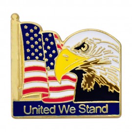 Flag Eagle Pin with Logo