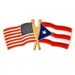 Custom USA & Puerto Rico Flag Pin