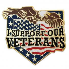 I Support Our Veterans Pin with Logo  I Support Our Veterans Pin with Logo