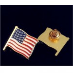 Usa Flag Flashing Pin with Logo