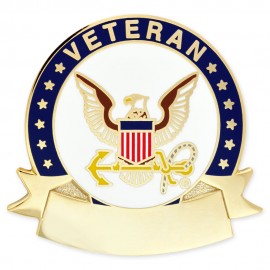 Custom Officially Licensed Engravable U.S. Coast Guard Veteran Pin