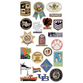 1 1/2" Cloisonne Hard Enamel Lapel Pin with Logo