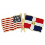 Promotional USA & Dominican Republic Flag Pin