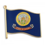 Idaho State Flag Pin with Logo