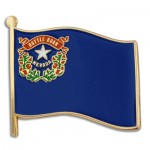 Nevada State Flag Pin with Logo