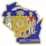 Wisconsin State Pin with Logo