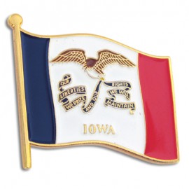Personalized Iowa State Flag Pin
