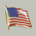 USA Flag Lapel Pin with Logo