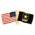 Officially Licensed U.S. & Army Flag Pin with Logo