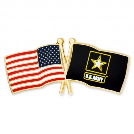 Officially Licensed U.S. & Army Flag Pin with Logo