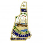 New Hampshire State Pin with Logo