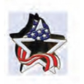 Personalized Flag on Star Stock Pin