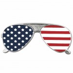 American Flag Sunglasses Pin with Logo