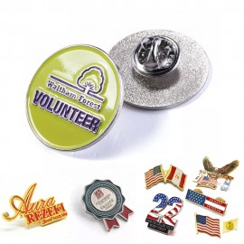 Custom Soft Enamel Brass Lapel Pins - 1". More sizes available with Logo