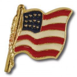 Custom Cast American Flag Lapel Pin
