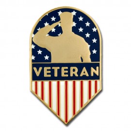 Veteran Shield Pin with Logo