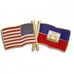 Custom USA & Haiti Flag Pin