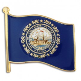 New Hampshire State Flag Pin with Logo