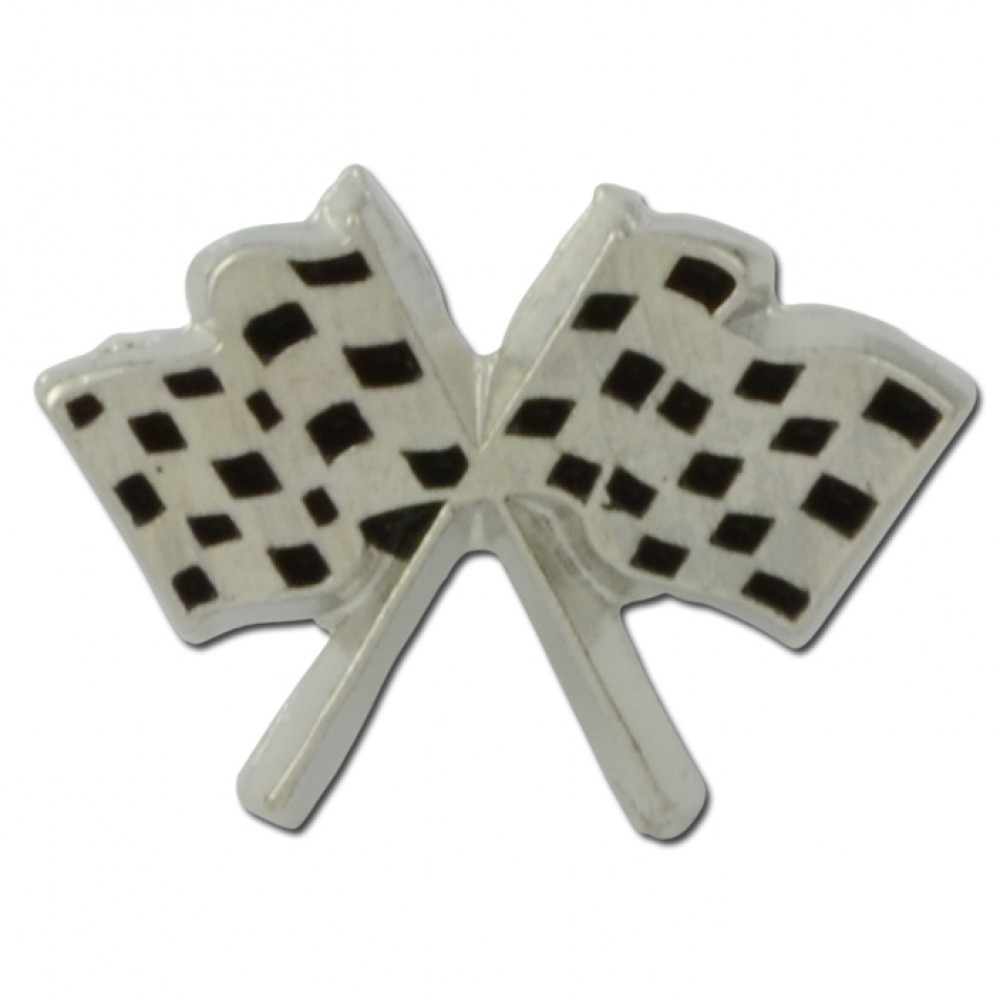 Custom Checkered Flags Lapel Pin