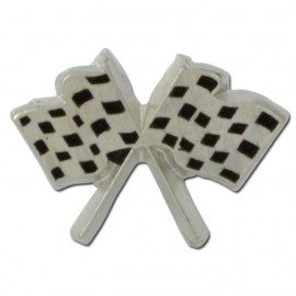 Custom Checkered Flags Lapel Pin  Custom Checkered Flags Lapel Pin