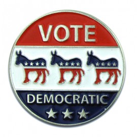 Vote Democratic Pin with Logo